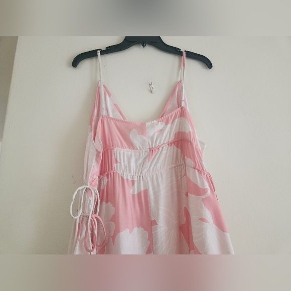 H&M Drawstrings Maxi Dress Floral Light Pink XXL, XL BNWT - Picture 5 of 15